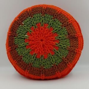 Vint Crochet Pillow - Handmade Home Decor Accent